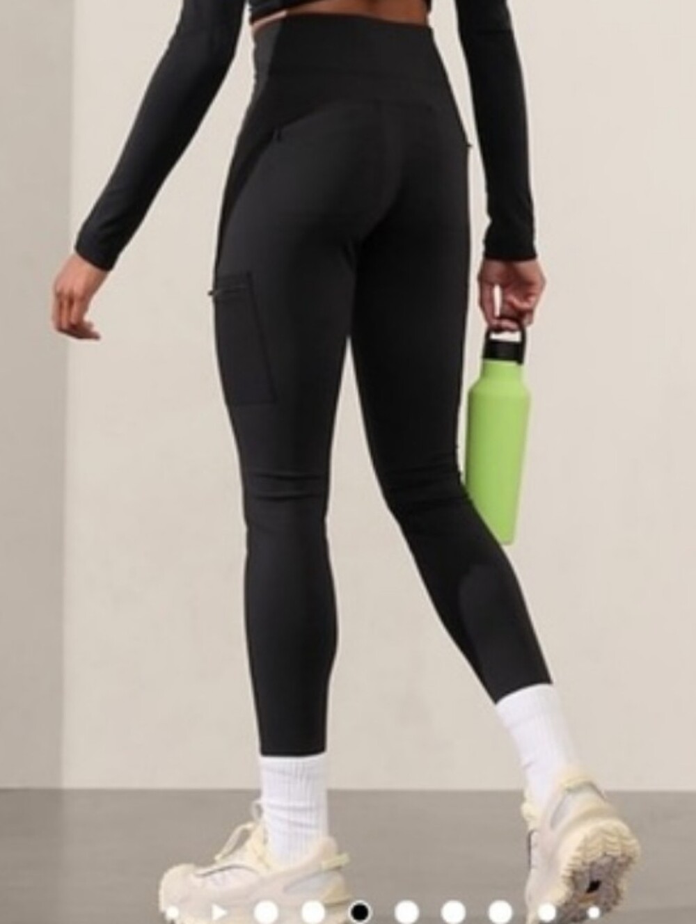 Athleta Black Headlands Hybrid Cargo Tight, Size 16 - Picture 2 of 8